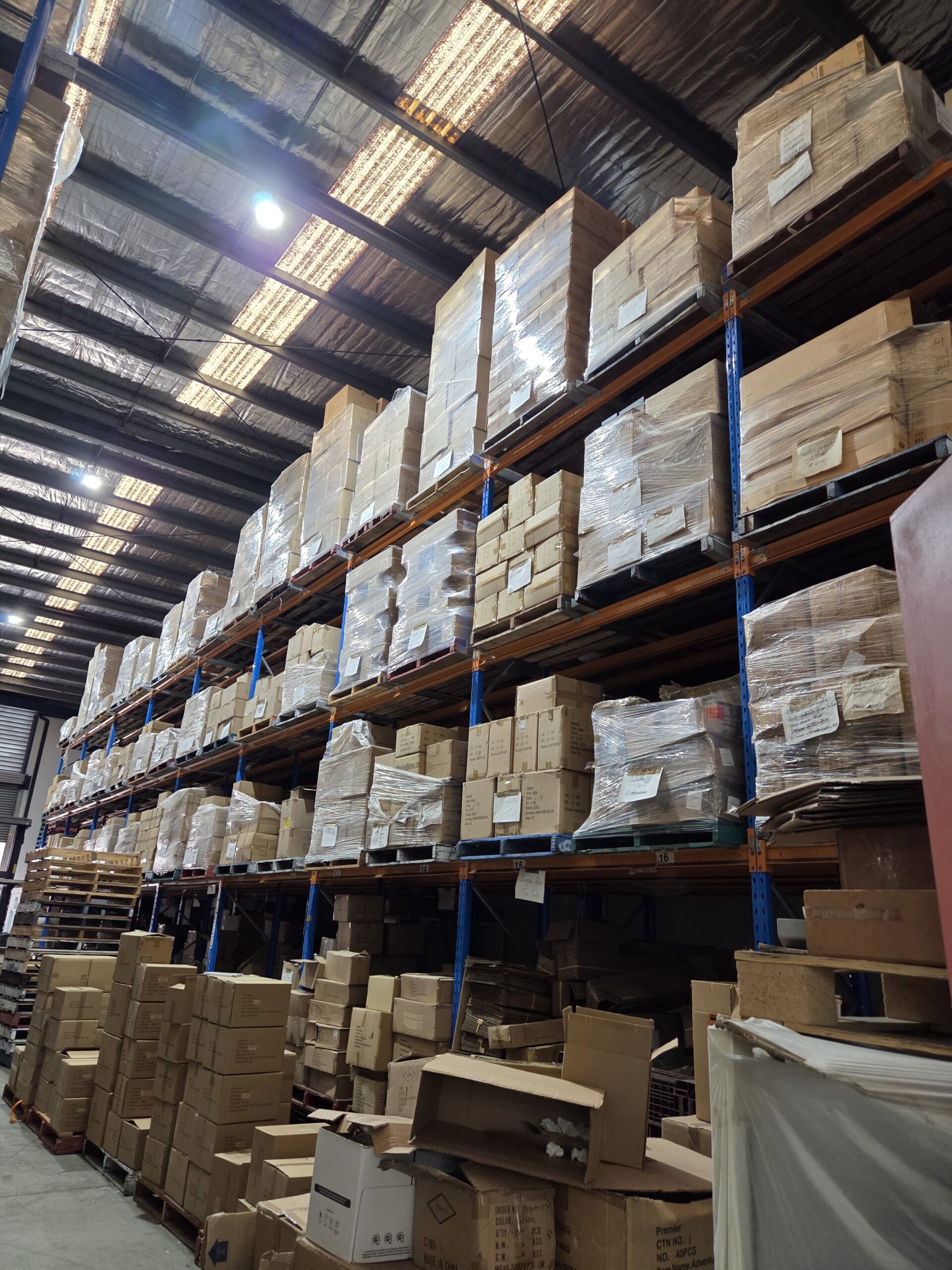 warehouse stocked with merchandise