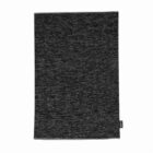 A rectangular, dark gray textured cloth with a small black tag on the side.