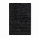 A rectangular, black textured doormat with a subtle pattern, shown on a white background.