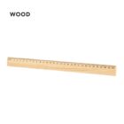 Wooden ruler with centimeter markings, labeled WOOD on a white background.