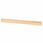 A wooden ruler with centimeter markings up to 30 cm.