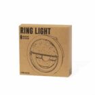 Brown box labeled Ring Light with a line drawing of a ring light on the front.