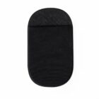 Black rectangular car dashboard sticky pad with rounded corners on a white background.