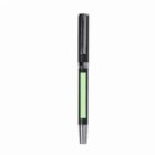 Black pen with a green label on its body, shown against a white background.