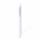 A white retractable ballpoint pen on a plain white background.