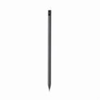 A black pencil with an eraser on a white background.