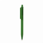 Green retractable ballpoint pen on a white background.