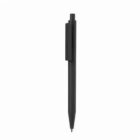 Black retractable ballpoint pen on a white background.