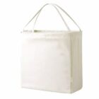 Plain white canvas tote bag with two handles, shown on a white background.