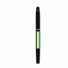 Black pen with a green label and gold band, shown vertically on a white background.
