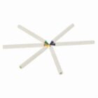 Five white markers arranged in a star pattern with colored tips meeting at the center.