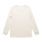 Plain long-sleeve white shirt laid flat, shown from the back against a white background.