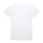 Plain white short-sleeve t-shirt shown from the back on a white background.