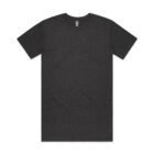 Plain black short-sleeve t-shirt laid flat on a white background.