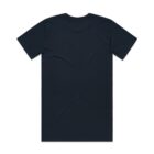 Plain black t-shirt shown from the back against a white background.