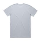 Plain light gray t-shirt shown from the back on a white background.