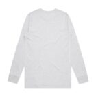 Plain light gray long-sleeve shirt shown from the back against a white background.
