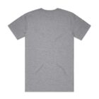Plain gray short-sleeve t-shirt shown from the back on a white background.