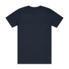 Plain black short-sleeve t-shirt shown from the back on a white background.