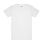 Plain white short-sleeve T-shirt on a white background, viewed from the front.