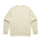 Beige long-sleeve crewneck sweatshirt shown from the back on a white background.