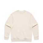 Plain cream-colored crewneck sweatshirt on a white background.