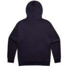 Black hoodie shown from the back on a white background.