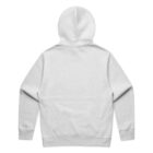 Plain light gray hoodie shown from the back on a white background.