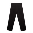 Black dress pants shown from the back, with straight legs and two back pockets.