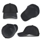 Four angles of the Swift Reflex Hat, a black cap with side vents.