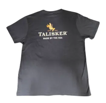 Black tee with company logo