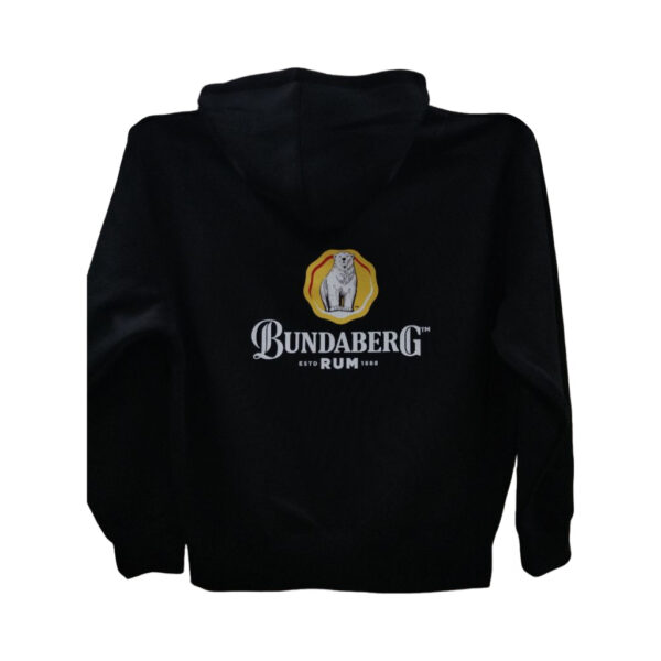 Black hoodie with Bundaberg Rum logo 