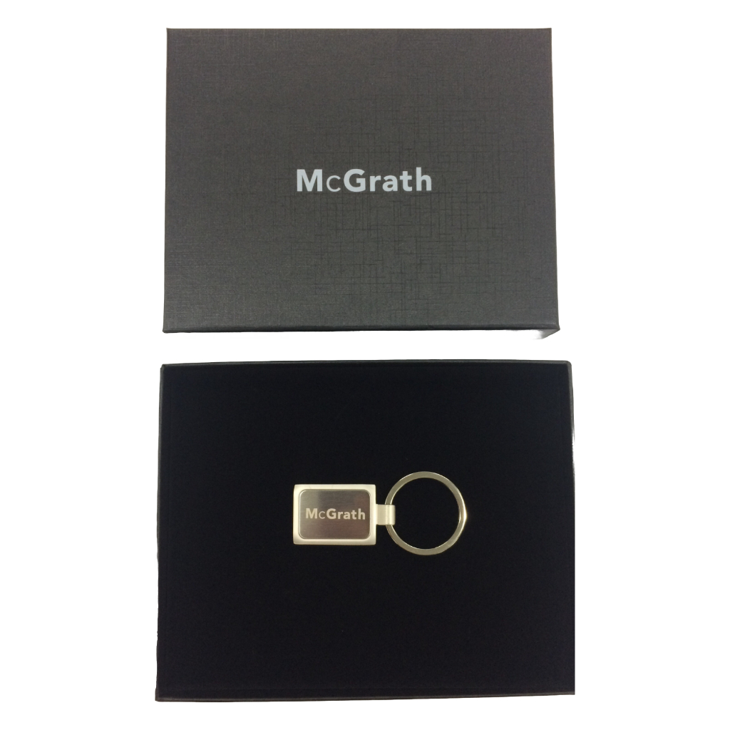 McGrath keychain in a black gift box