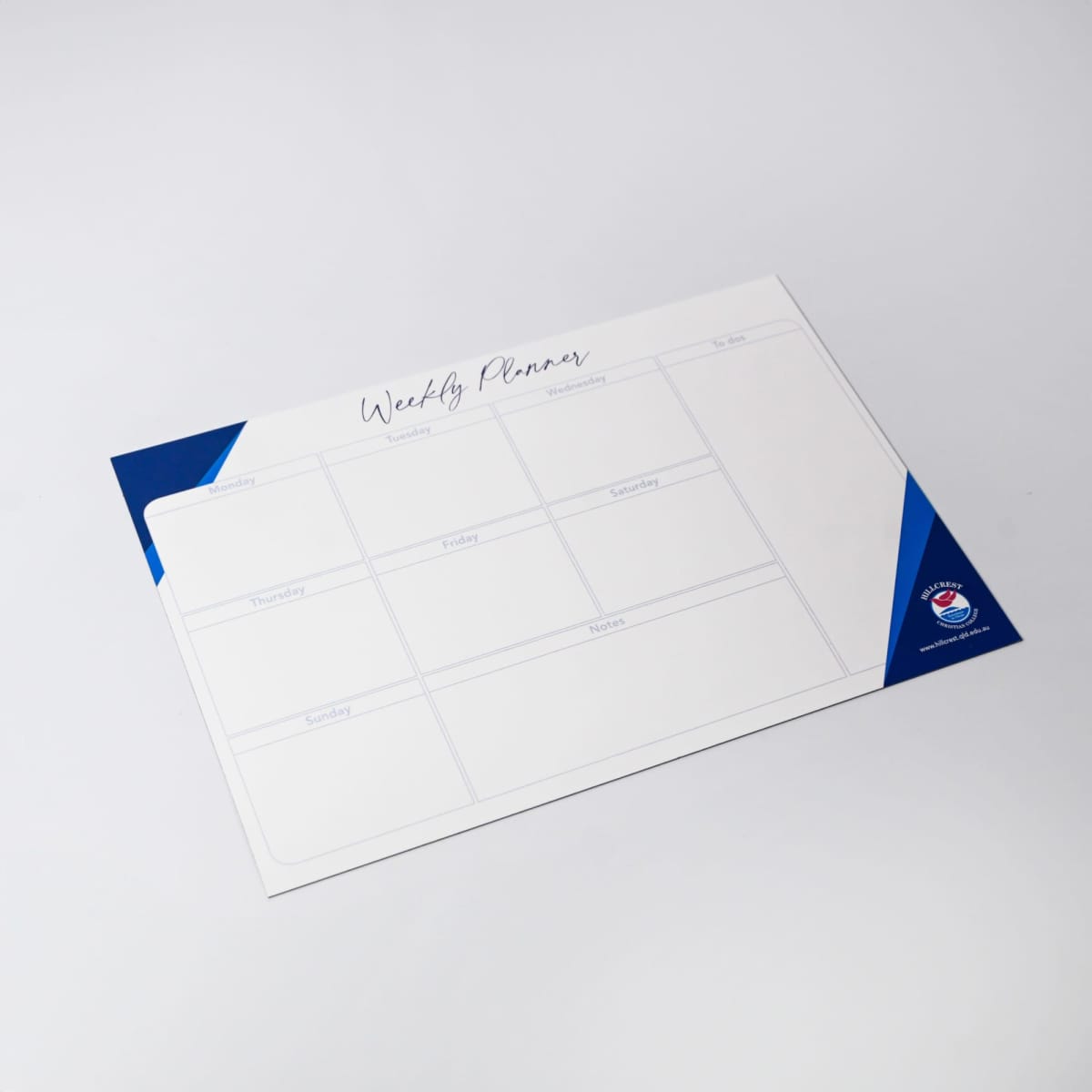 A Magnetic Writing Whiteboard (210mm x 297mm) with blank weekly planner and notes section.