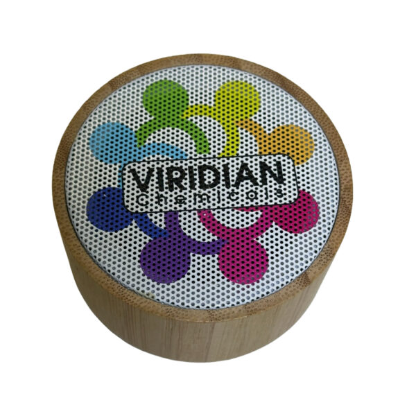 speaker with viridian chemicals logo