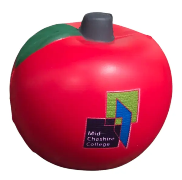 red tomato stress ball with logo