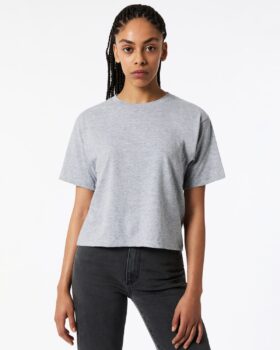 American Apparel Women's Fine Jersey Boxy Cropped Tees