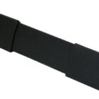 A black, rectangular foam martial arts kick pad with angled ends.