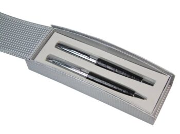 Chic Silver Double Pen Boxes