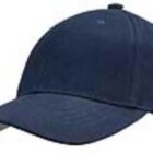 A plain dark blue baseball cap with a curved brim.