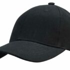 A plain black baseball cap on a white background.