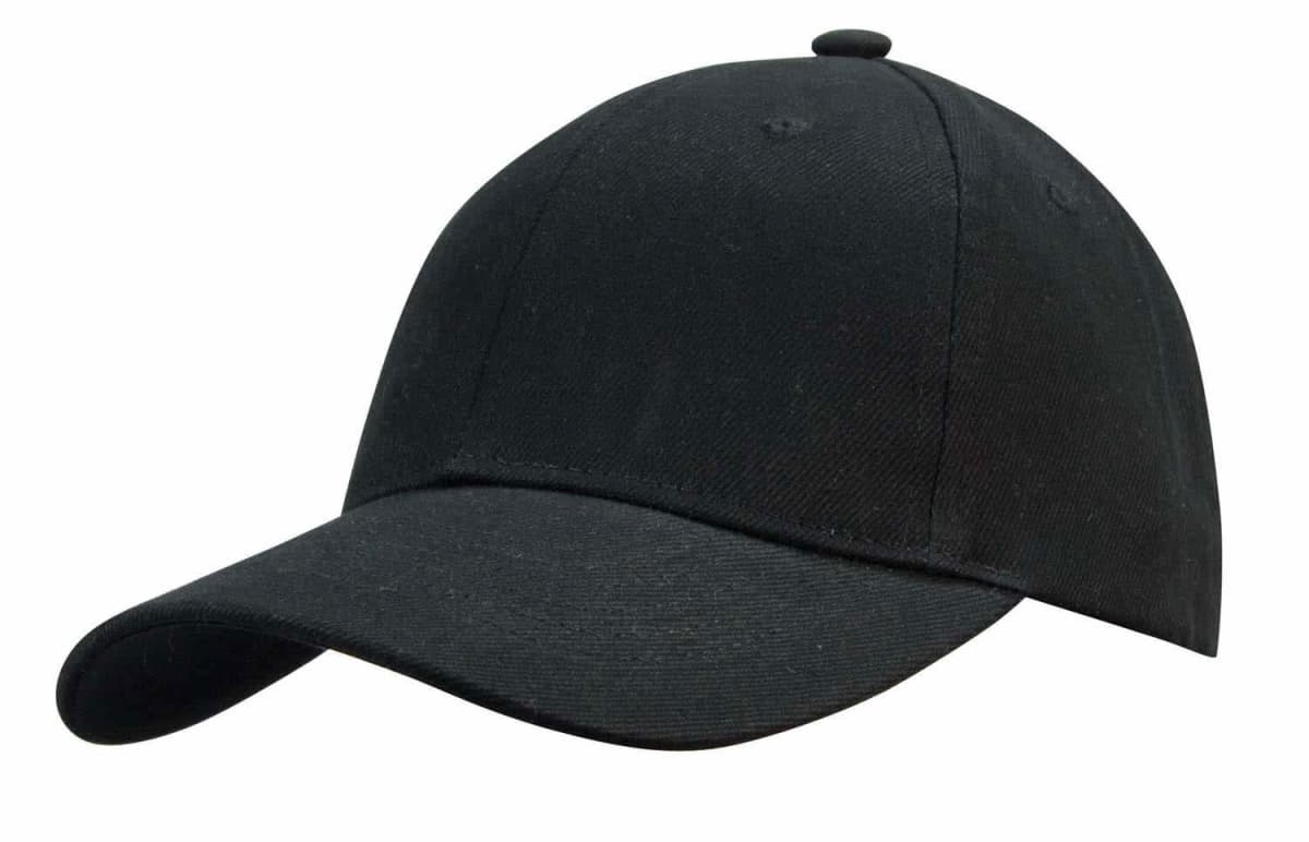 A plain black baseball cap on a white background.