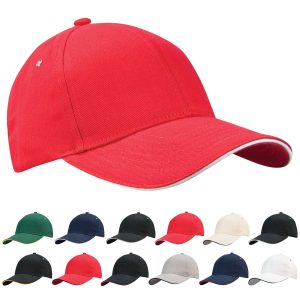 Cotton Sandwich Peak Caps