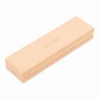 Closed rectangular beige box, possibly a jewelry or pen case, on a white background.