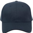 A plain dark blue baseball cap shown from the front.