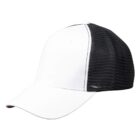 White front and bill cap with black mesh back, shown at a slight angle.