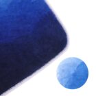 Blue gradient fabric with white stitched edge and a circular close-up of the fabric texture.