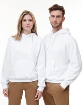 Ky Adult's Close Front Contrast Fleecy Hoodies