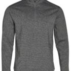 Gray long-sleeve quarter-zip pullover sweatshirt on a white background.