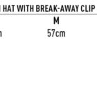 Hat size chart showing S to XL (55cm to 61cm) with UV protection icon and description.
